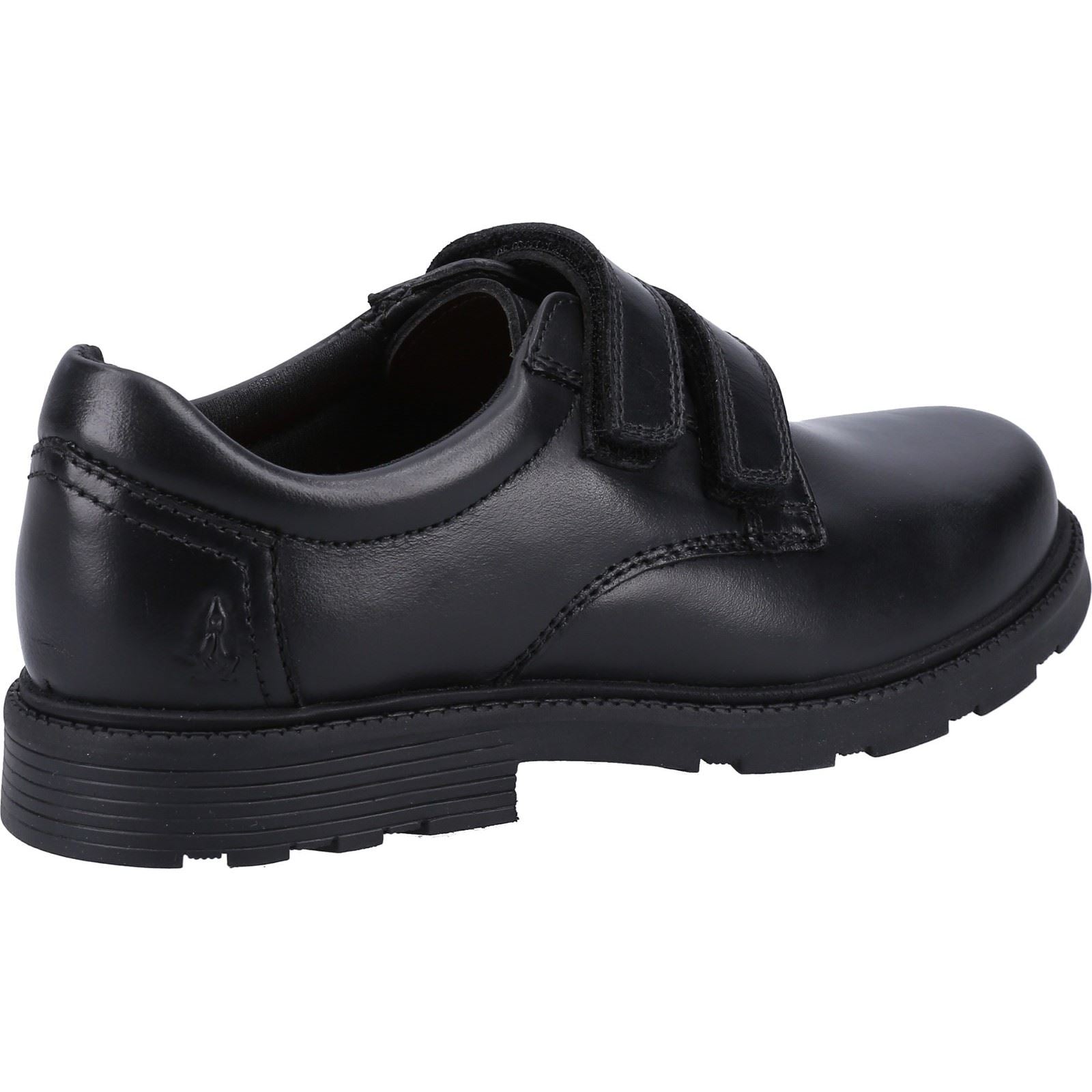 Hush Puppies Logan Leather Youth Boy's Black Shoes