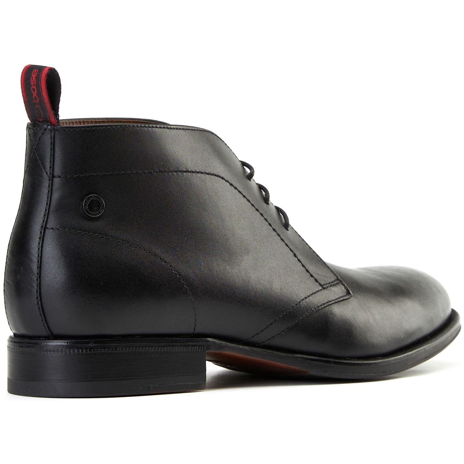 Base London Wallis Leather Men's Black Ankle Boots