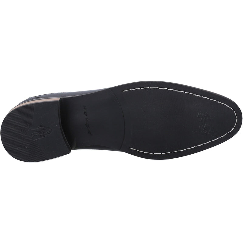 Hush Puppies Donovan Leather Men's Black Slip-On Shoes