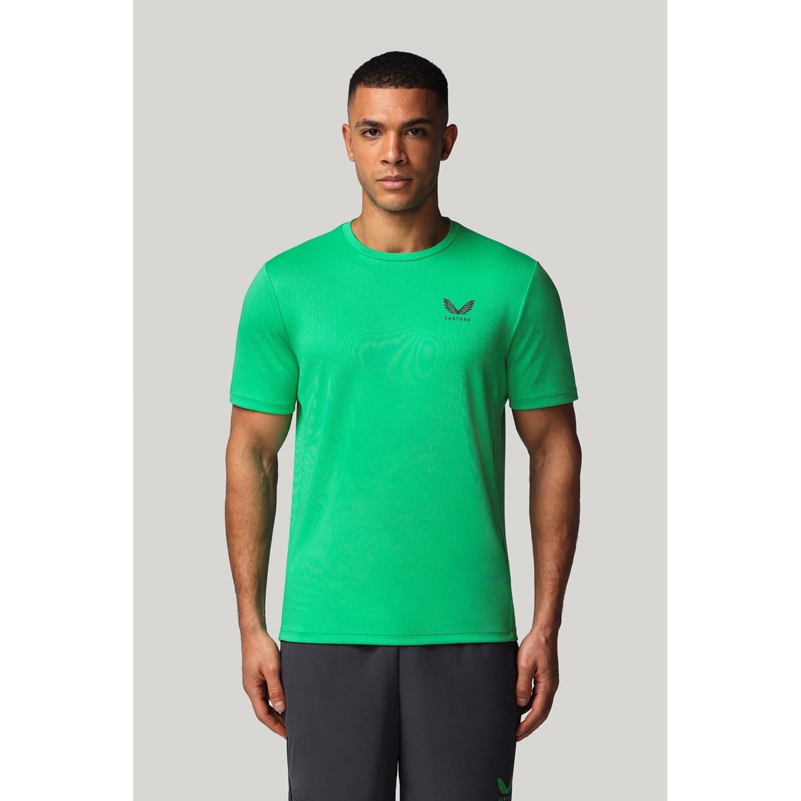 Castore Short Sleeve Polyester Men's Green Activewear T-Shirts