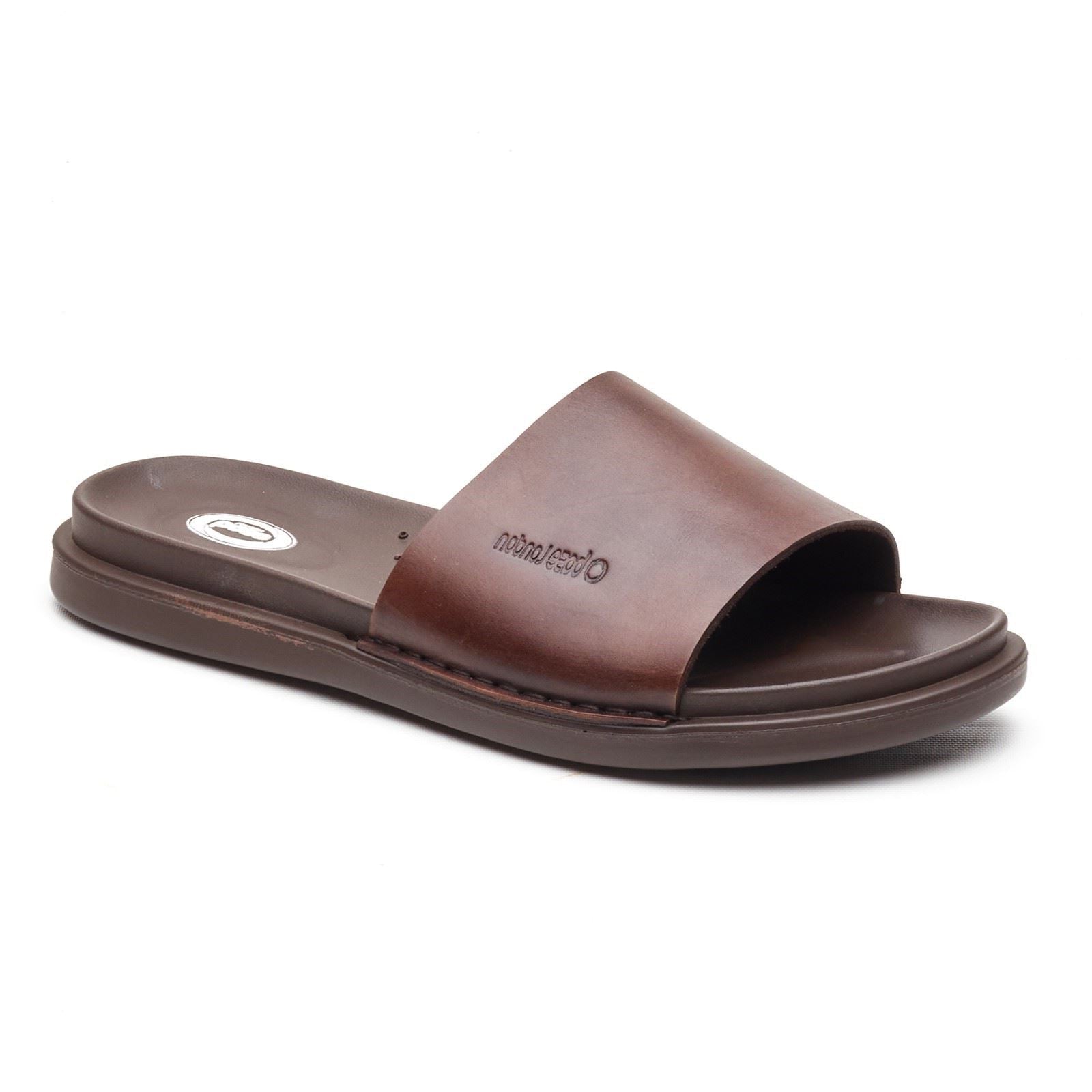 Base London Albany Leather Men's Brown Slides