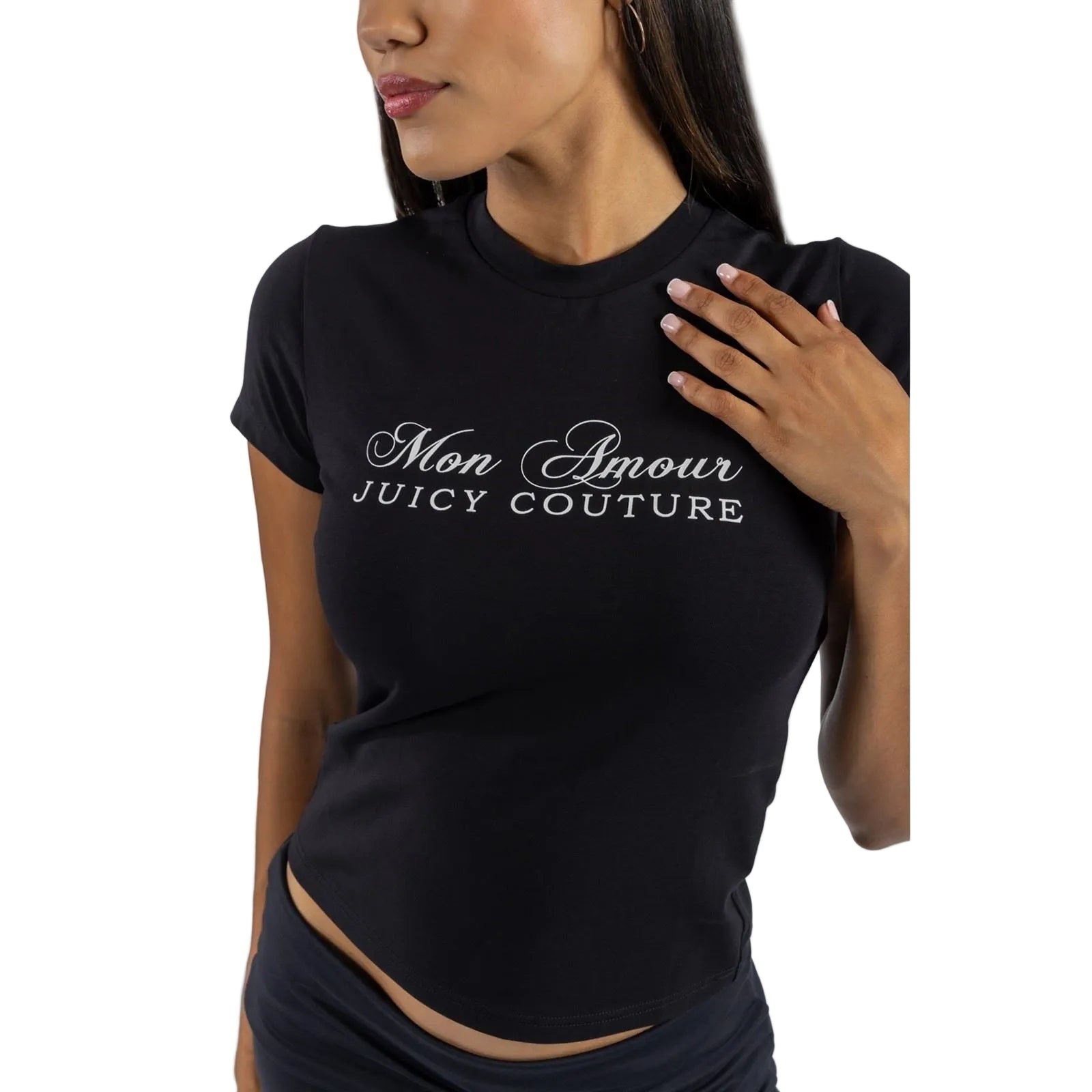 Juicy Couture Mon Amour Cotton Women's Black T-Shirt