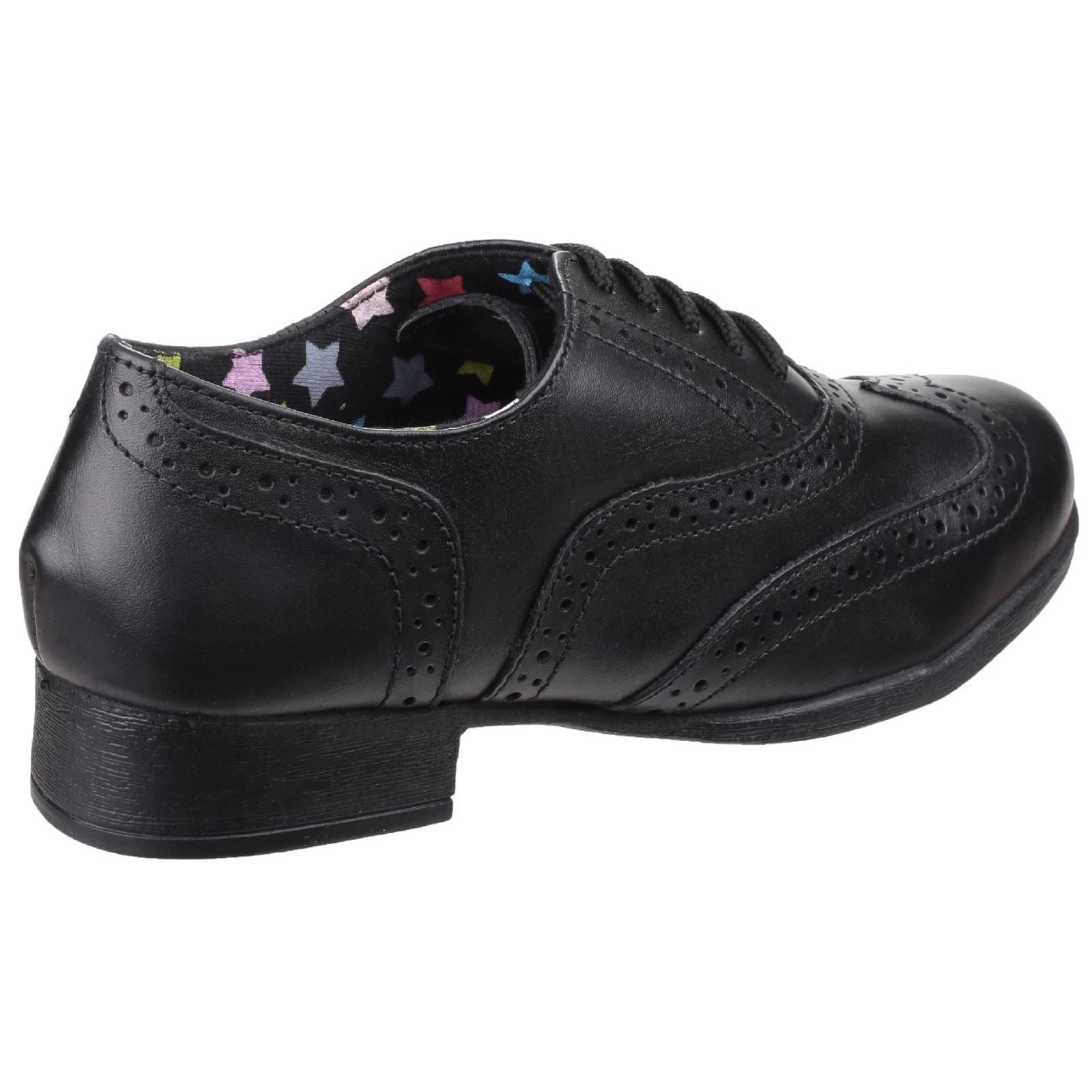 Hush Puppies Kada Youth Girl's Black Leather Brogues