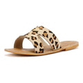 Tower London Cut Out Leather Women's Leopard Print Mules