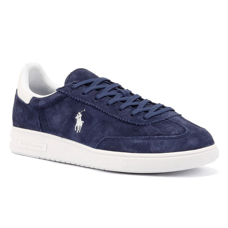 Ralph Lauren Bedford Suede Navy/White Trainers