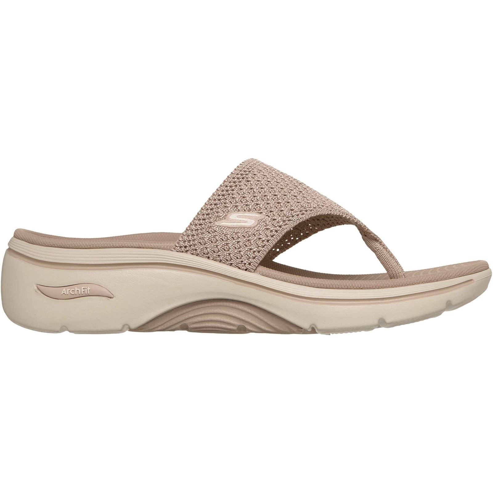 Skechers Go Walk Arch Fit 2.0 Textile Women's Taupe Standard Sandals