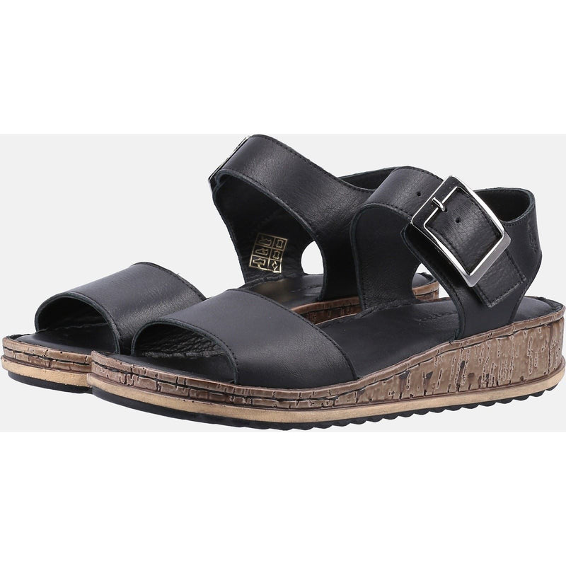Hush Puppies Ellie Leather Women's Black Sandals