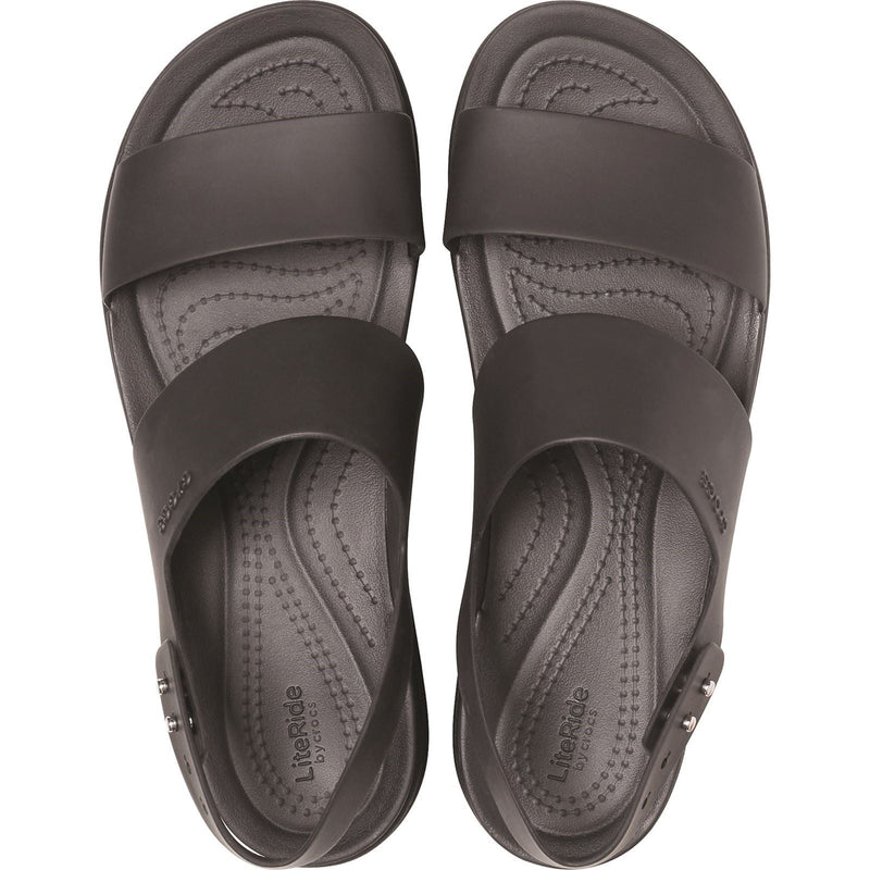 Crocs Brooklyn Low Wedge Synthetic Women's Black Sandals