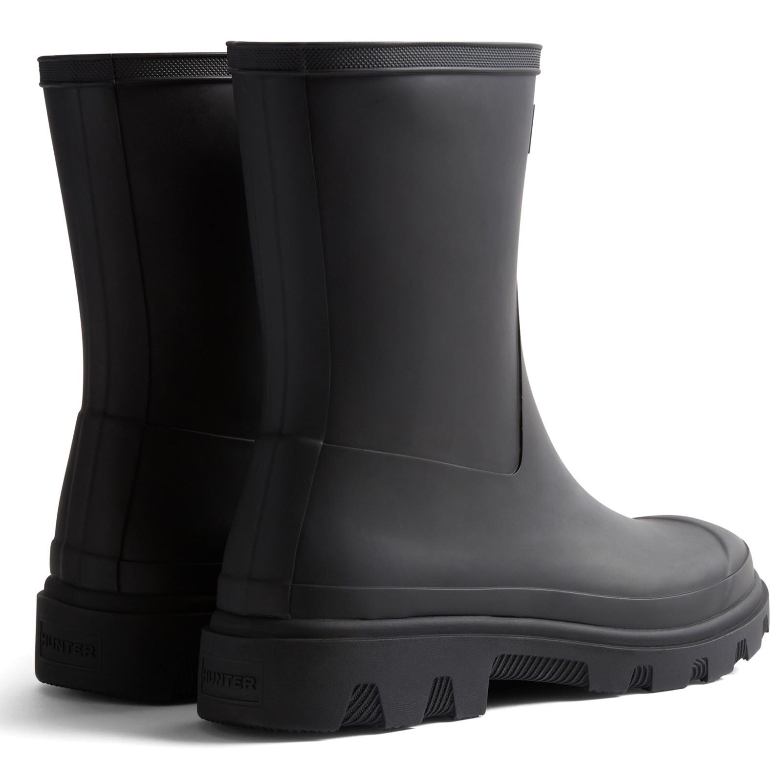 Hunter Unisex Downpour Short Rubber Men's BLACK Wellington Boots