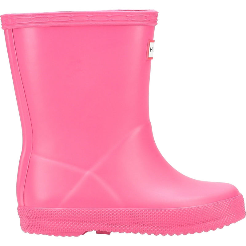Hunter Kids First (Matte) Rubber Bright Pink Wellington Boots