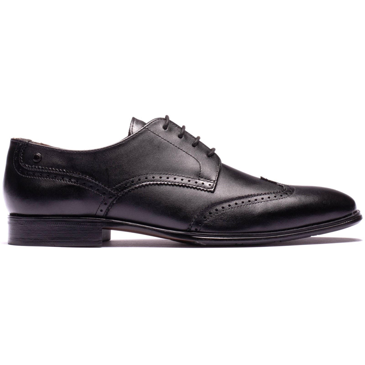 Base London Sloane Leather Men's Black Brogues Shoes