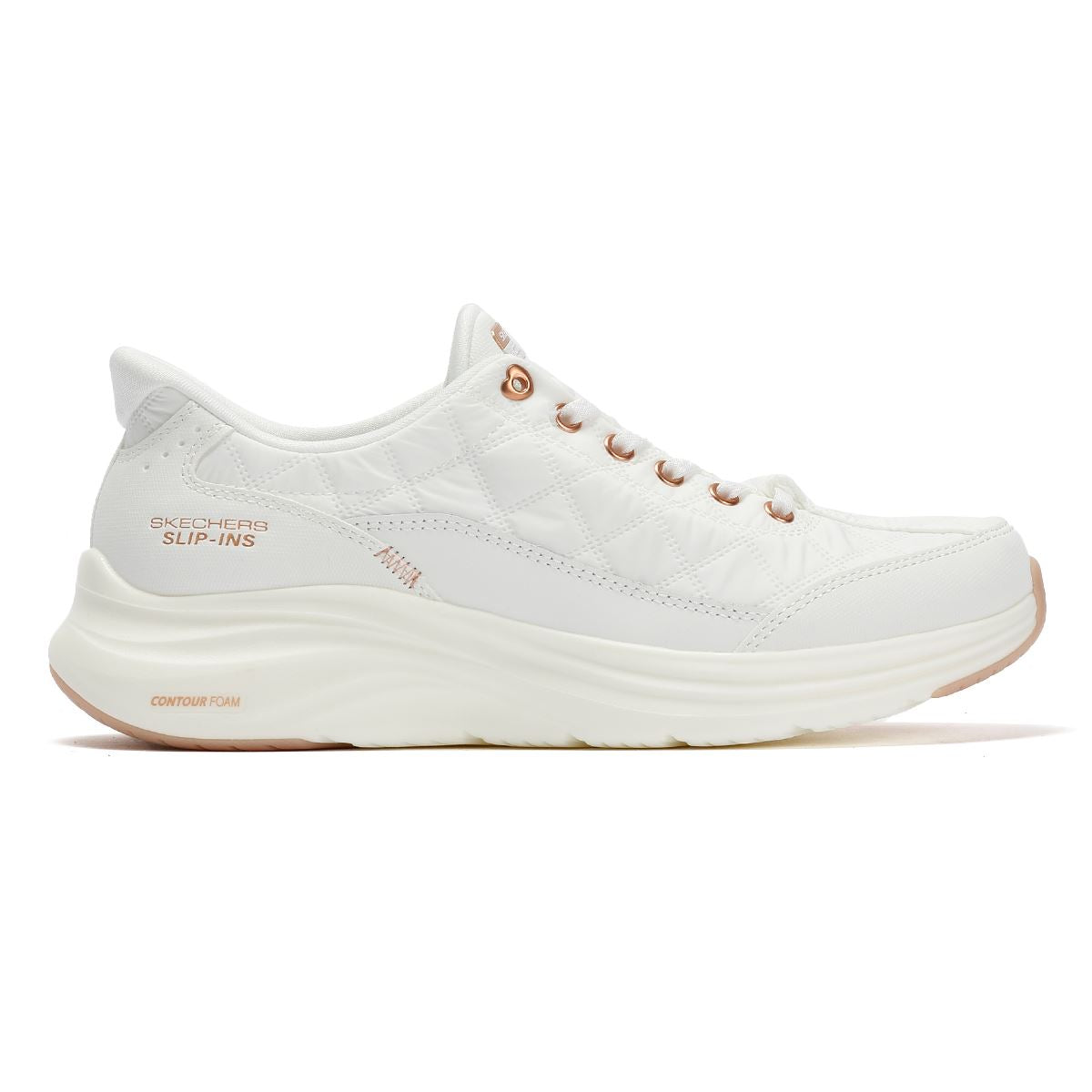 Skechers Slip-Ins Contour Foam Cozy Fit Women's White Trainers