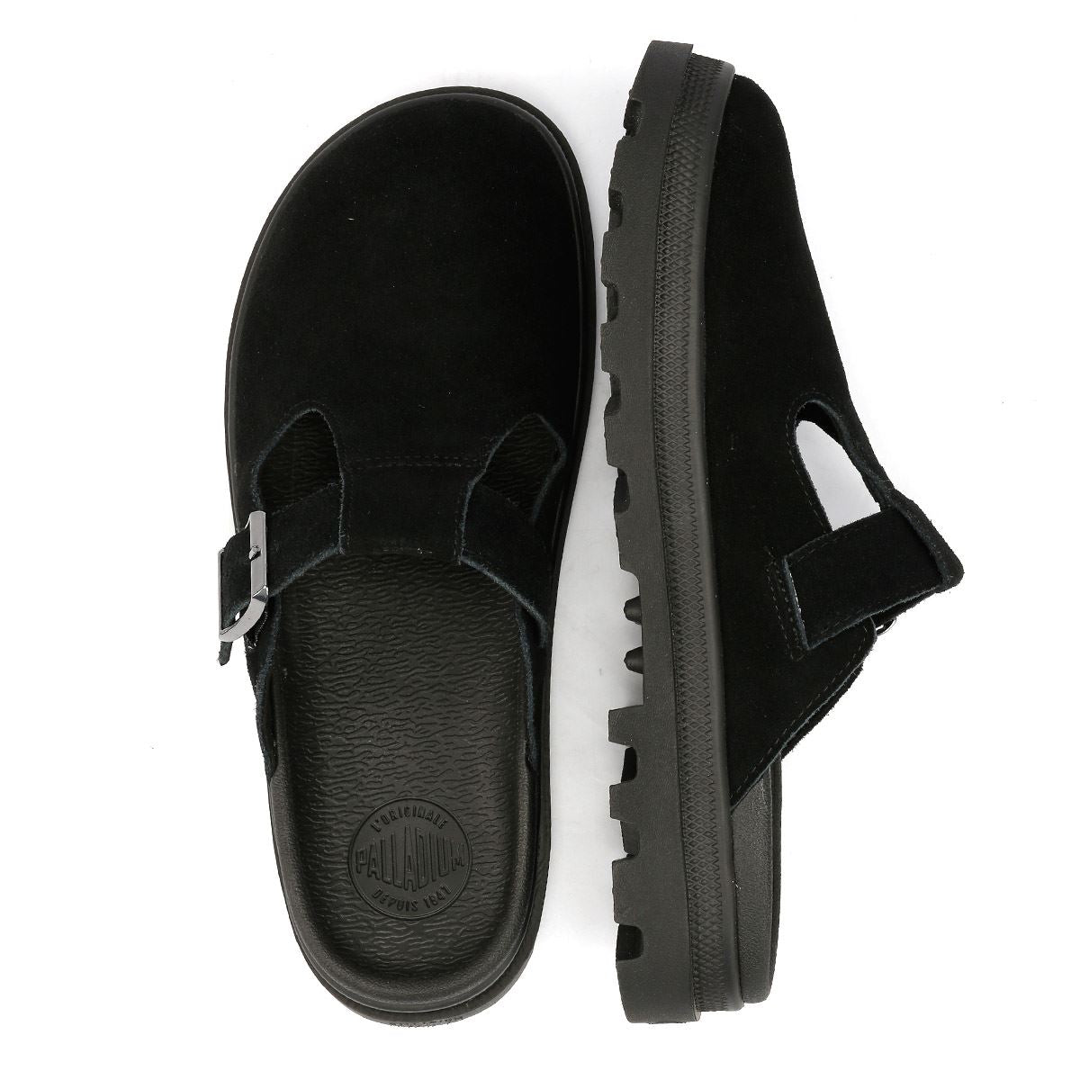 Palladium Dunelite Pyla Suede Black Mules