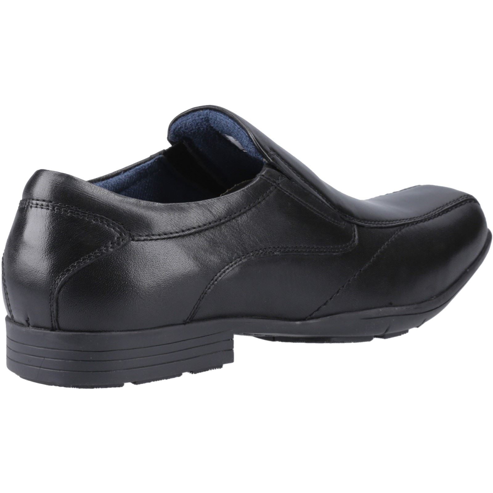 Pod Dundee Leather Men's Black Slip-On Shoes