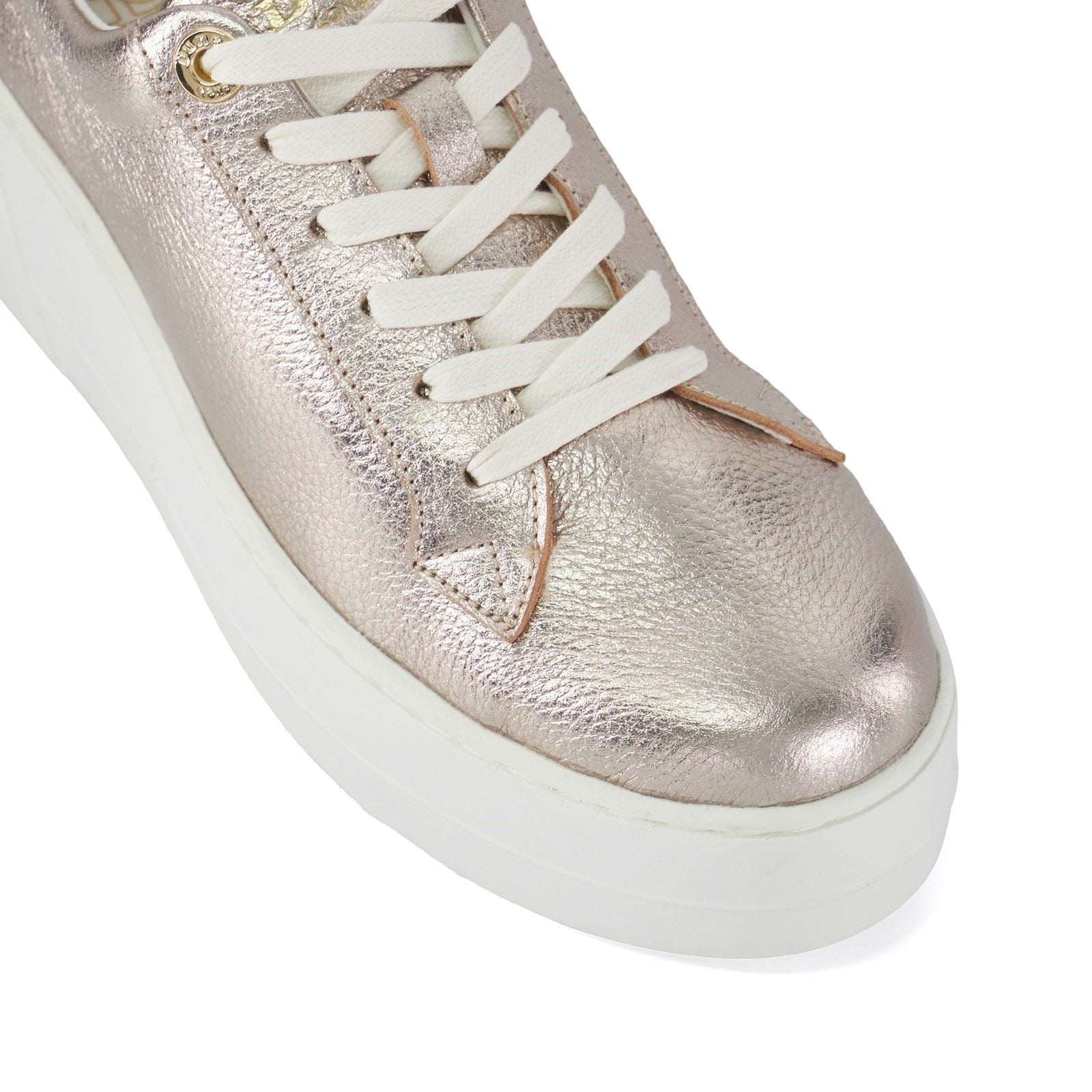 Dune Episode Leather Women's Gold Trainers