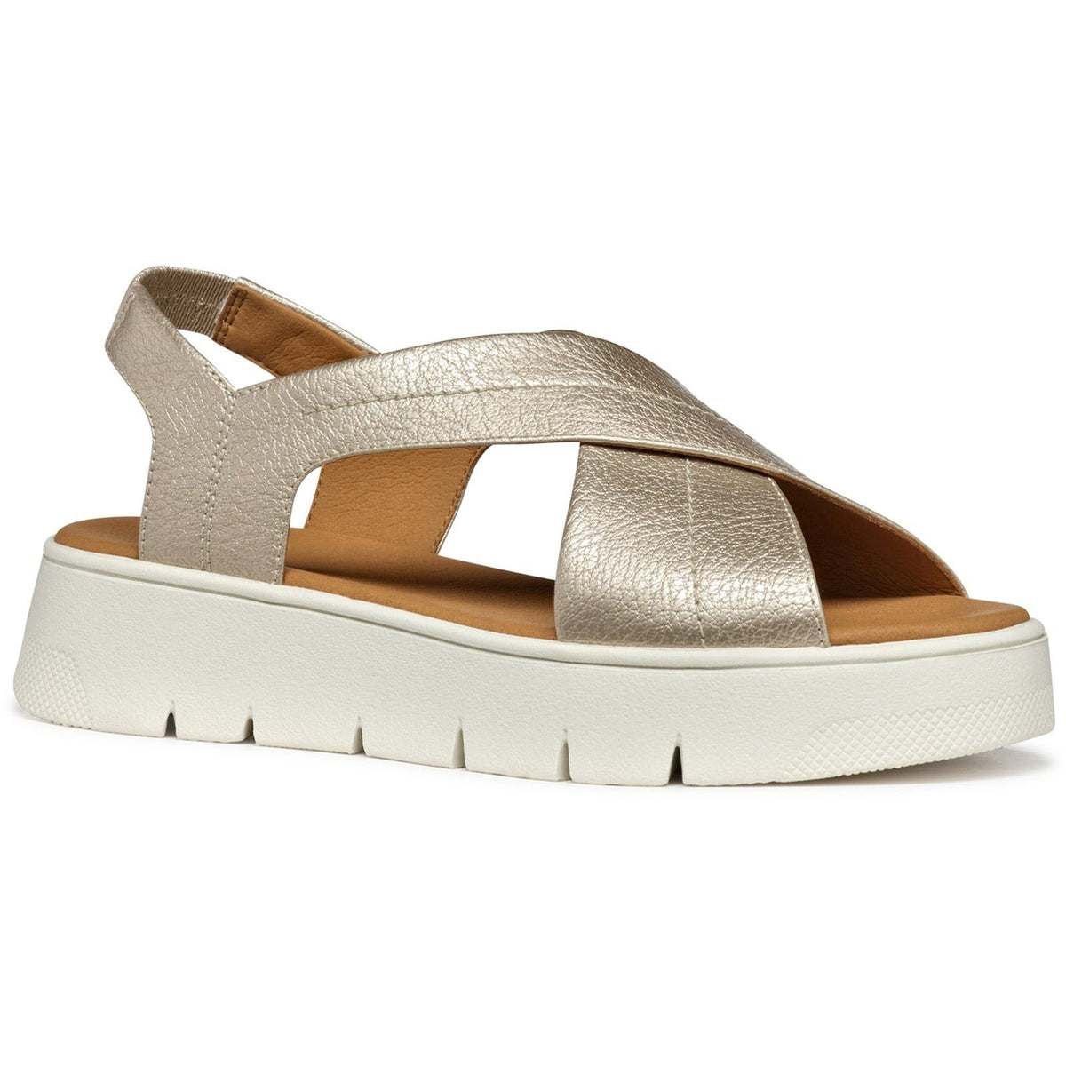 Geox D DANDRA 40 Synthetic Women's Light Gold Sandals
