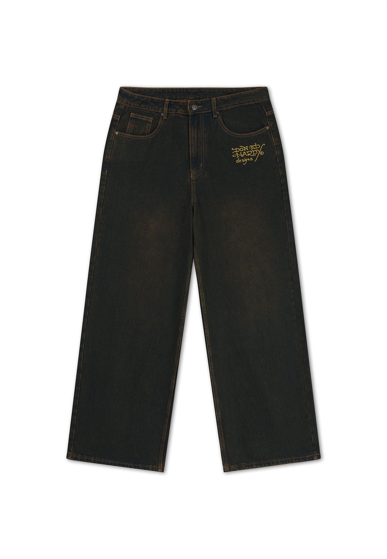Ed Hardy Slithering Dragon XXTRA Men's Sandy Black Jeans
