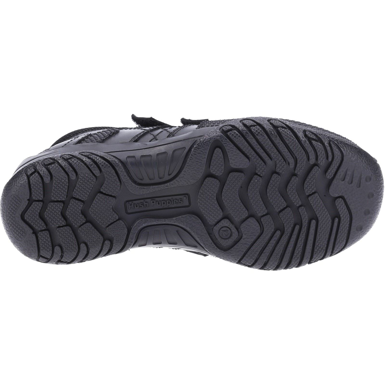 Hush Puppies Jezza Junior Boys Black Leather Boots