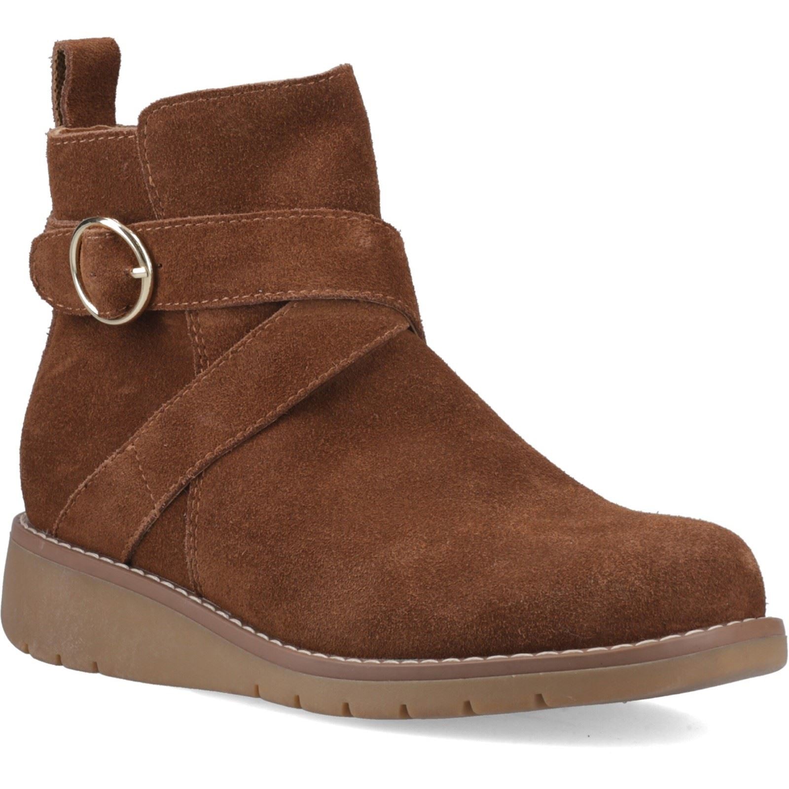 Hush Puppies Lyra Suede Women's Dark Tan Boots