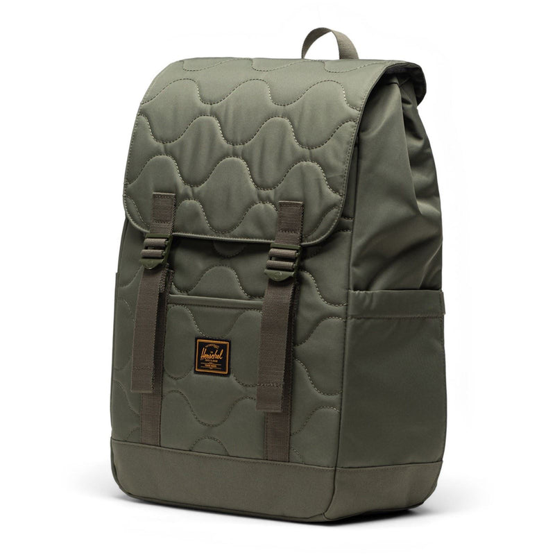Herschel Bags Herschel Retreat Small Quilted Backpack Polyester Green Backpack - One Size