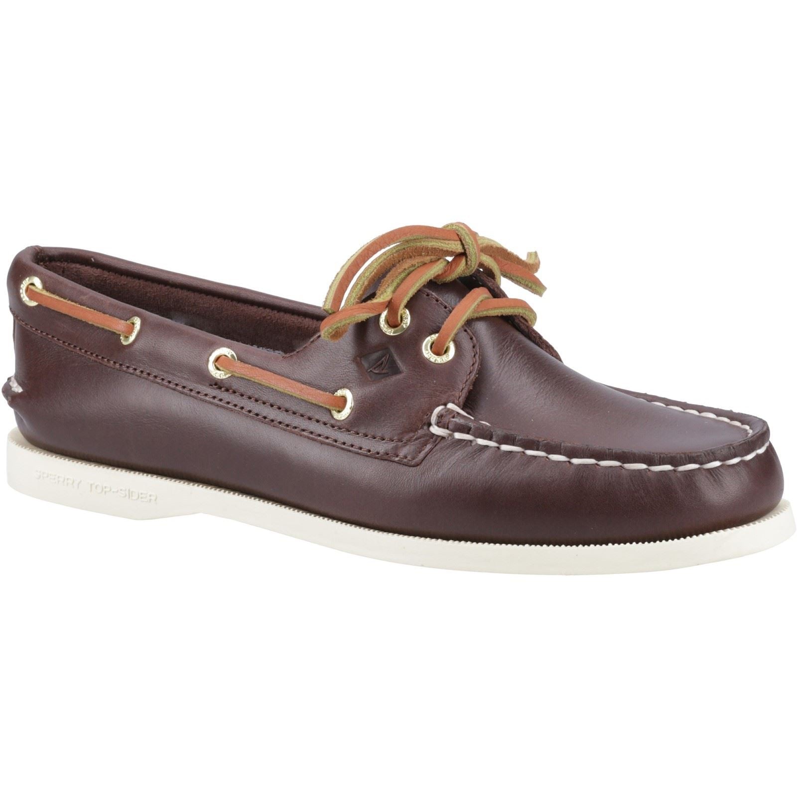 Sperry Authentic 2 Eye Leather Men's Brown Boat Shoes