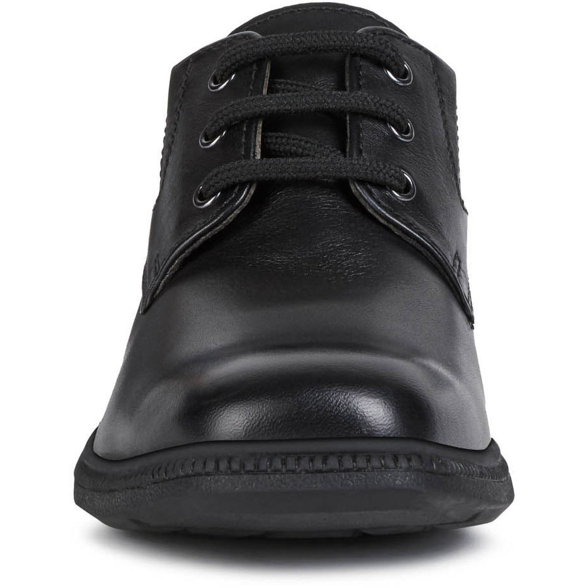 Geox Jr Federico Leather Black Lace-Up Shoes