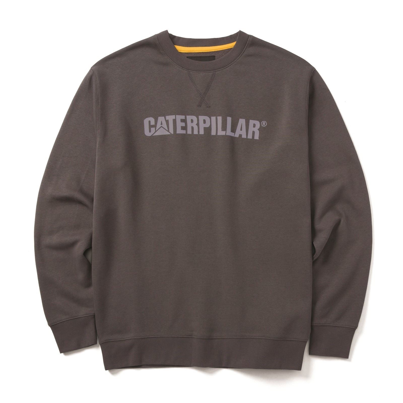 Caterpillar Midweight Crewneck Cotton Men's Grey Sweatshirt