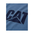 Caterpillar Trademark Logo Cotton Men's Blue T-Shirt