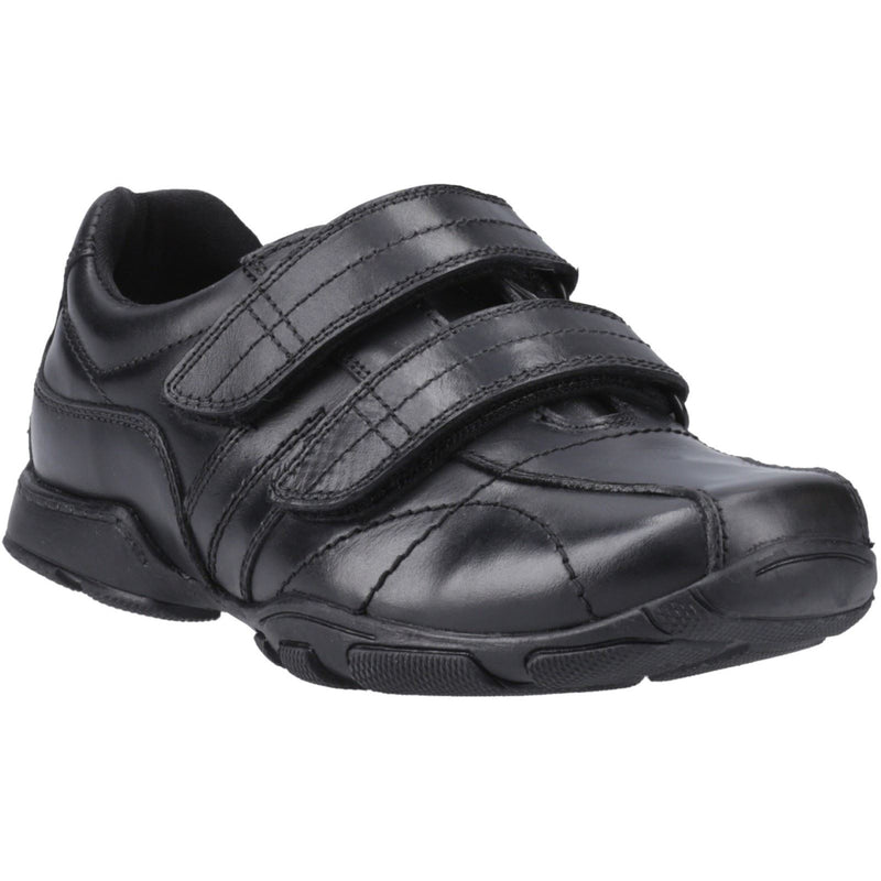 Hush Puppies Vance Leather Junior Black Loafers