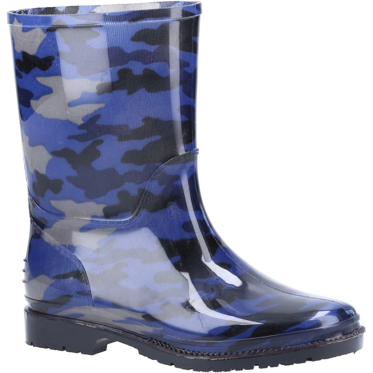 Cotswold Synthetic Junior Navy Camo Wellington Boots