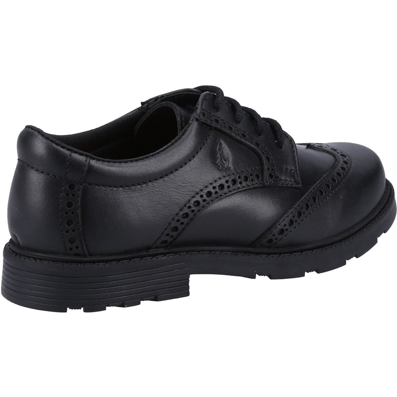 Hush Puppies Jacob Leather Youth Boy's Black Brogues