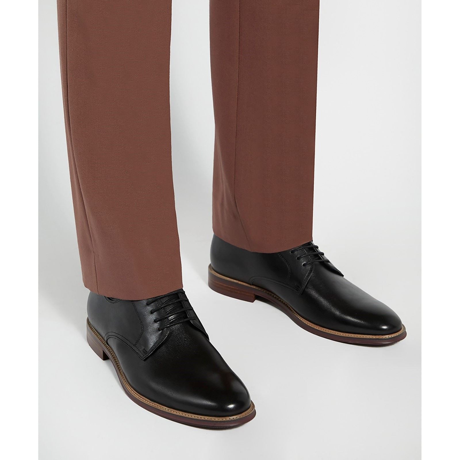 Dune Stanley Men's Black Lace-Up Shoes