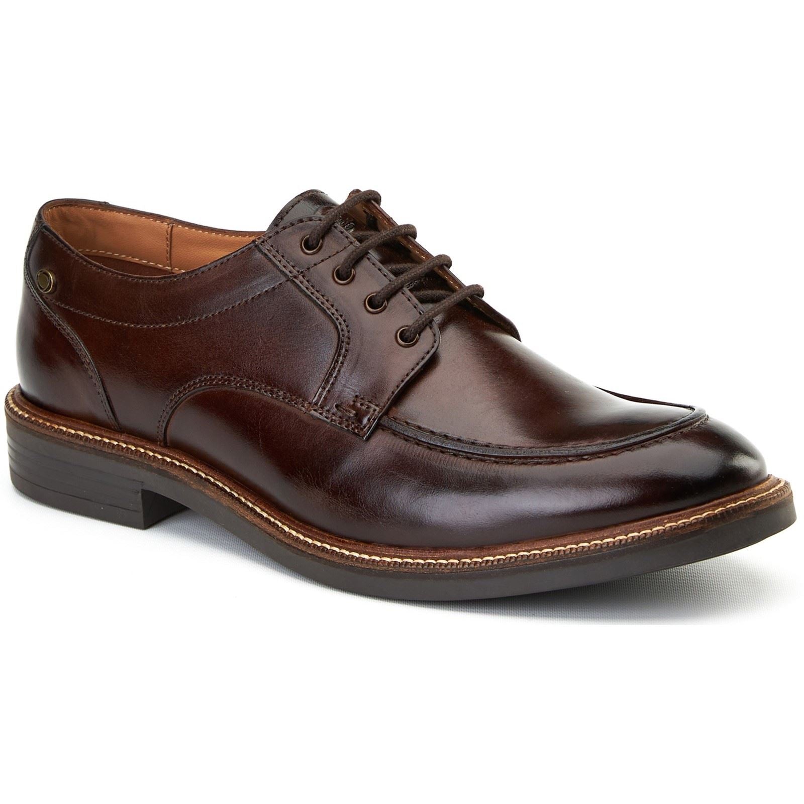 Base London Surrey Leather Men's Burnt Brown Brogues Shoes