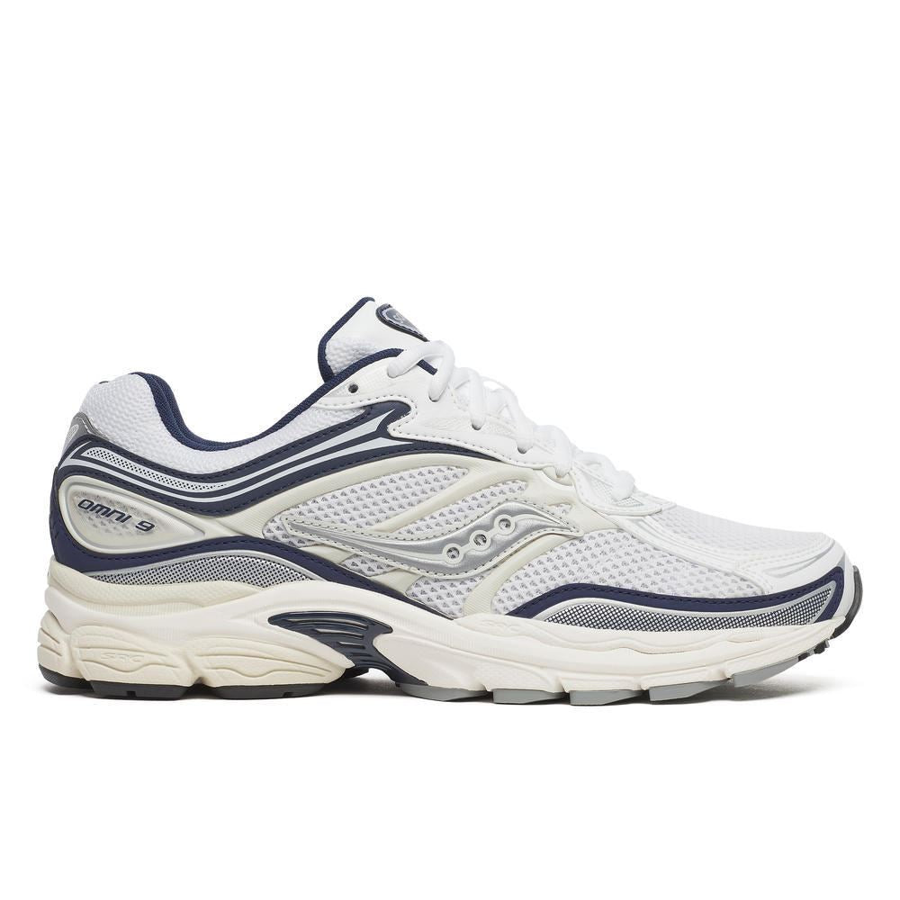 Saucony ProGrid Omni 9 White/Navy Trainers