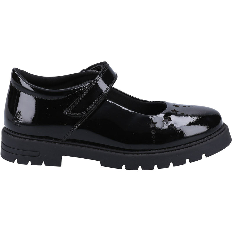 Hush Puppies Sabrina Patent Leather Youth Girl's Black Shoes