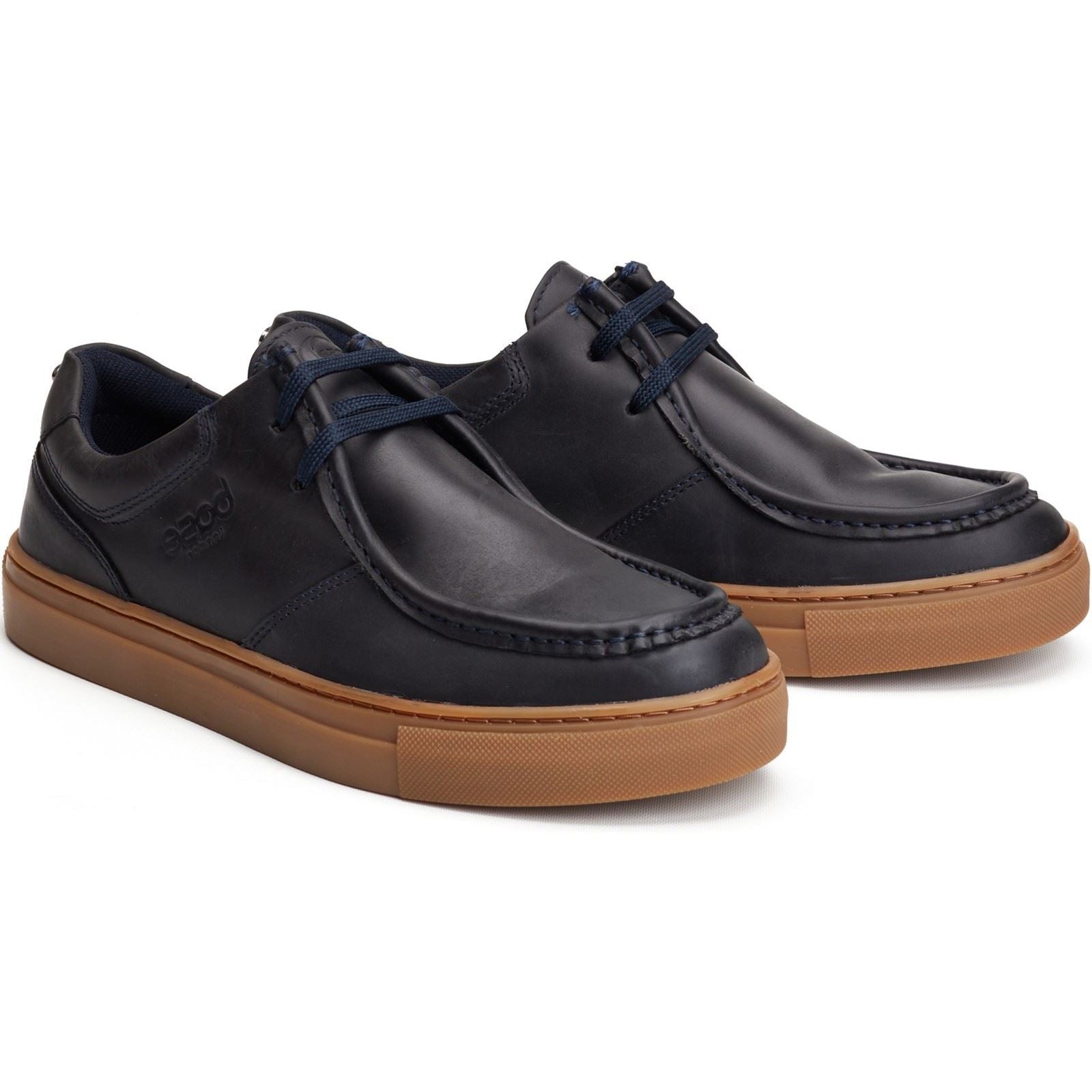 Base London Dalston Leather Men's Navy Moccasins Shoes
