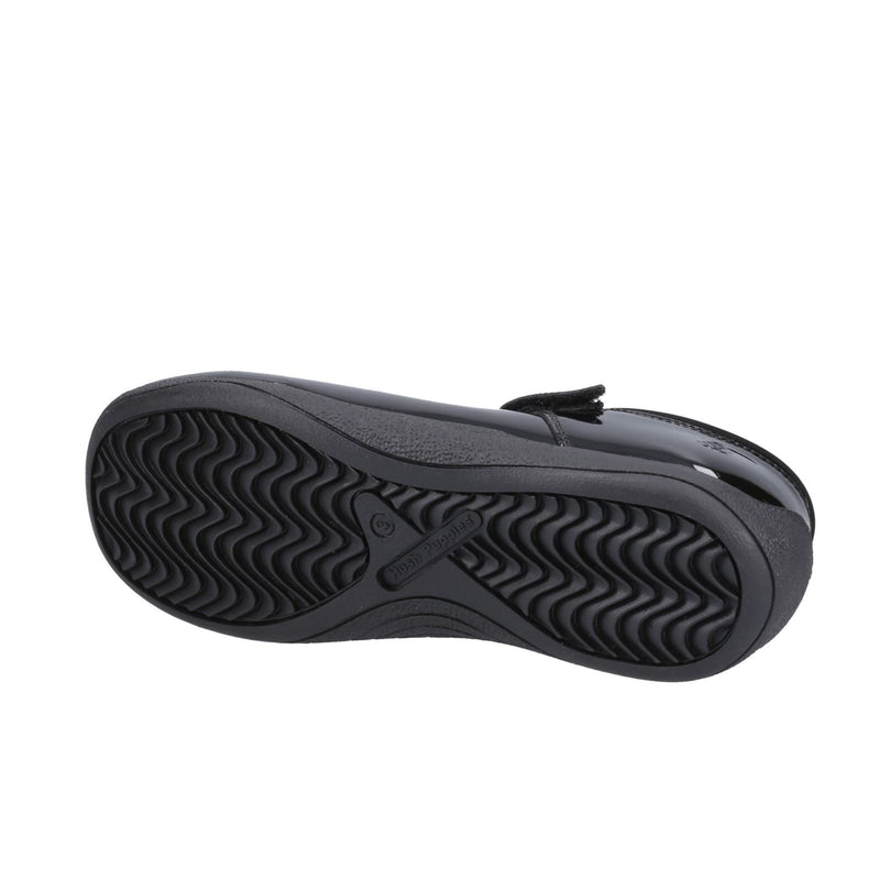 Hush Puppies Christina Patent Leather Youth Girl's Black Shoes