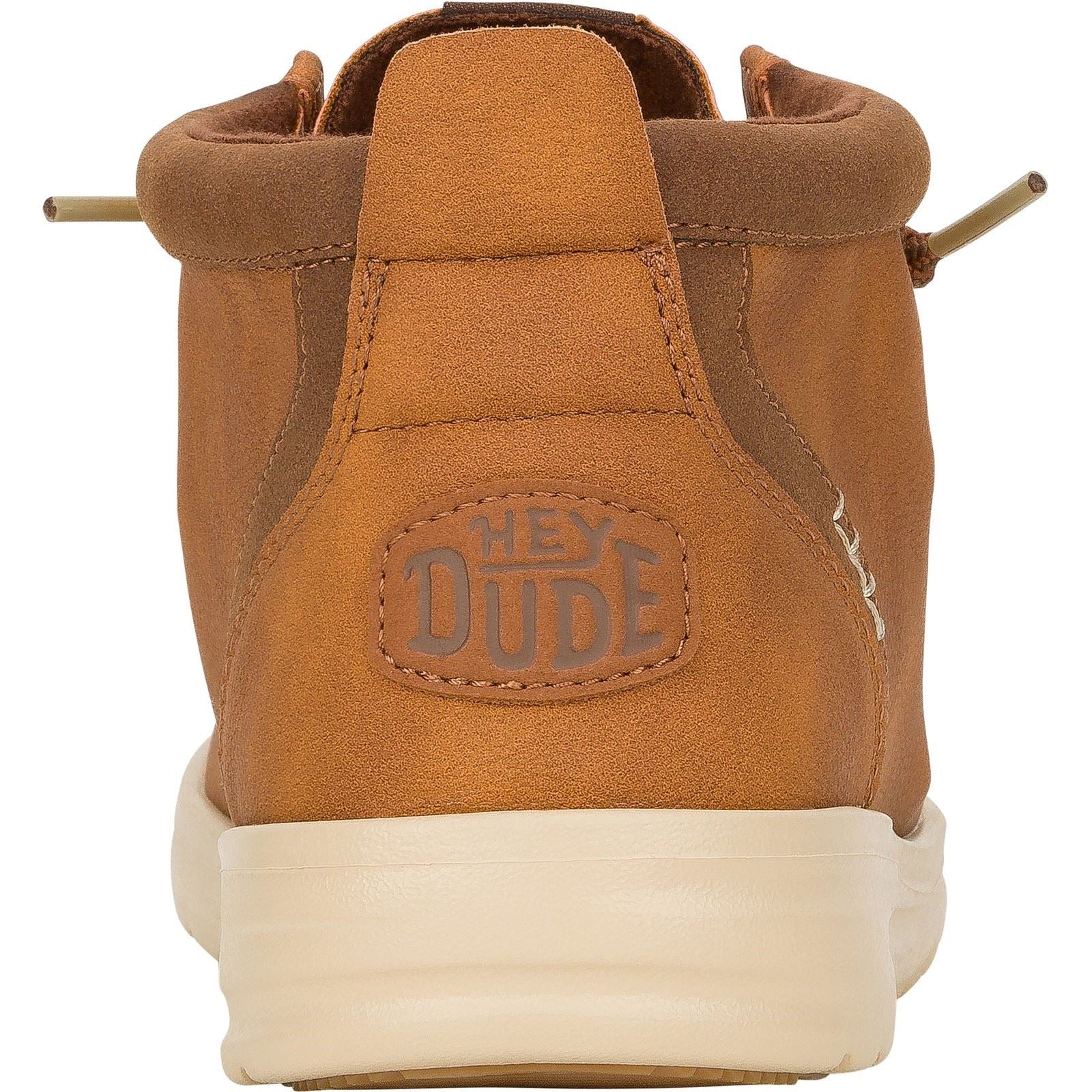 HEYDUDE Wally Mid GripR Classic Synthetic Men's Cognac/Tan Boots