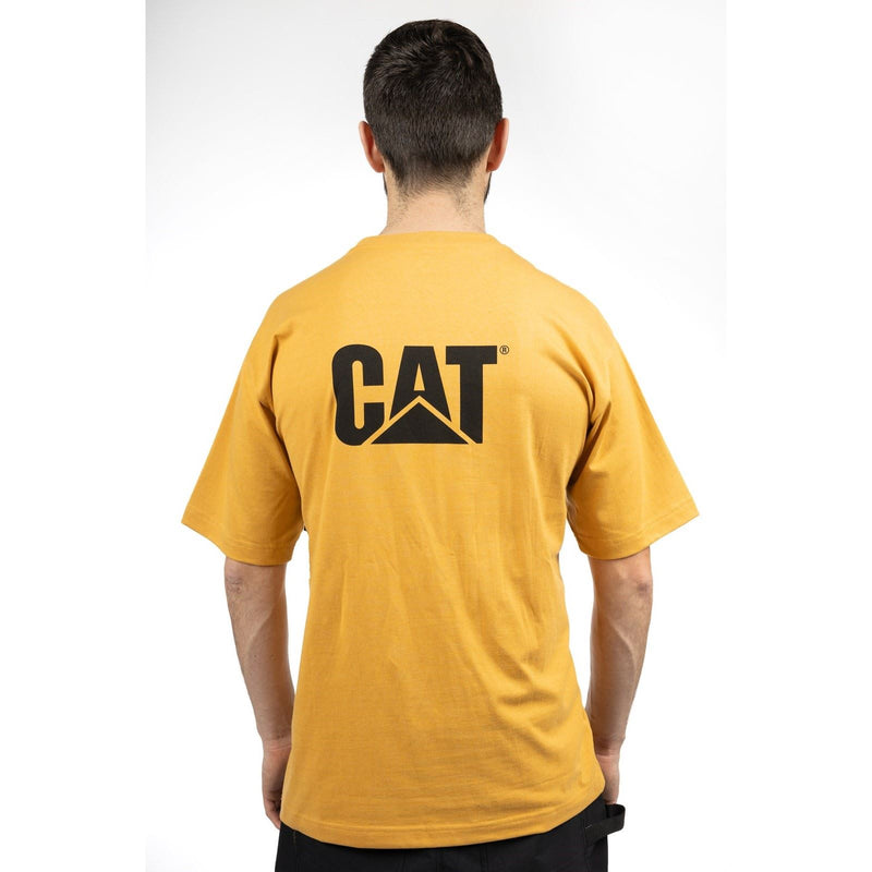 Caterpillar W05324 Trademark Cotton Men's Yellow T-Shirt