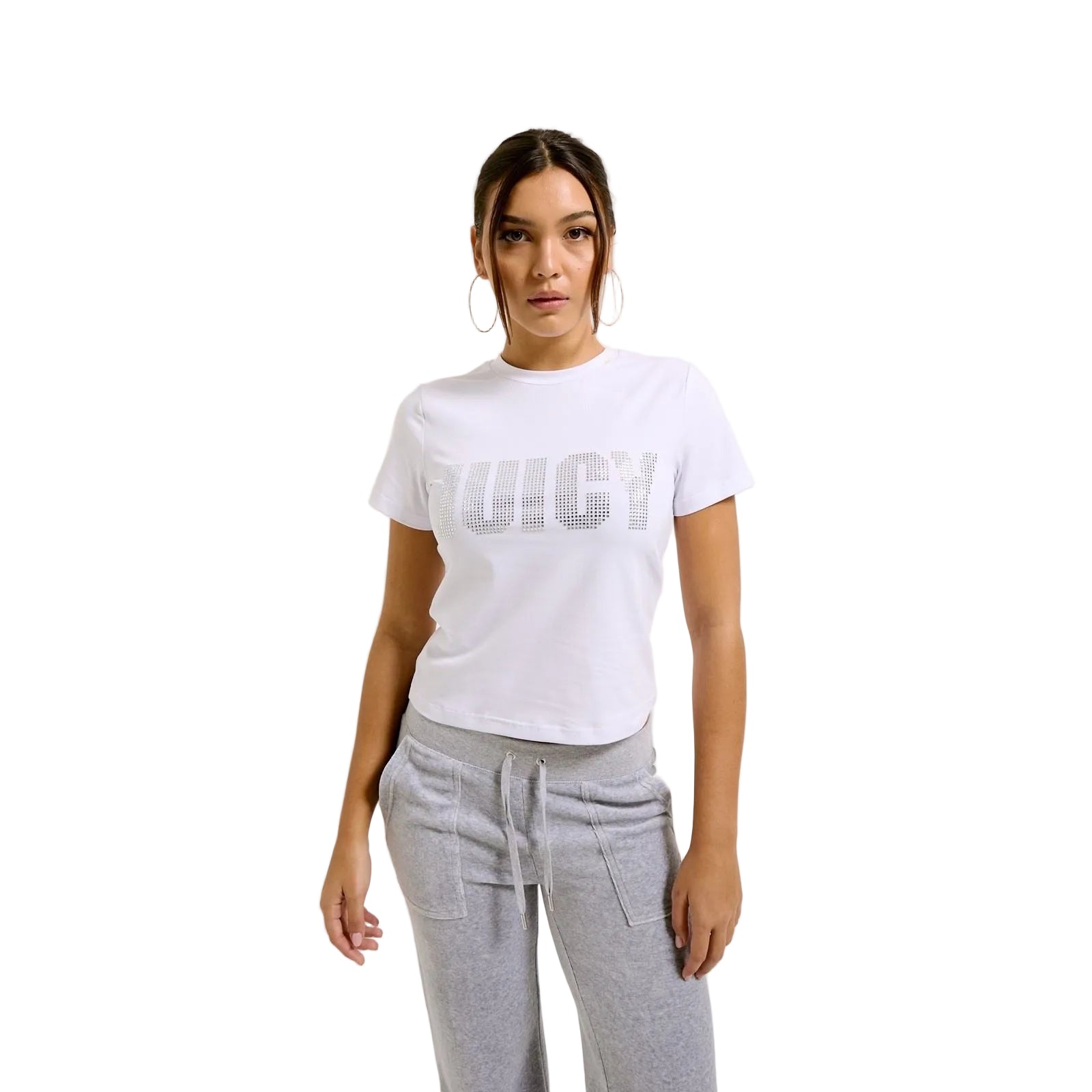 Juicy Couture Impact Juicy Logo Cotton Women's White T-Shirt