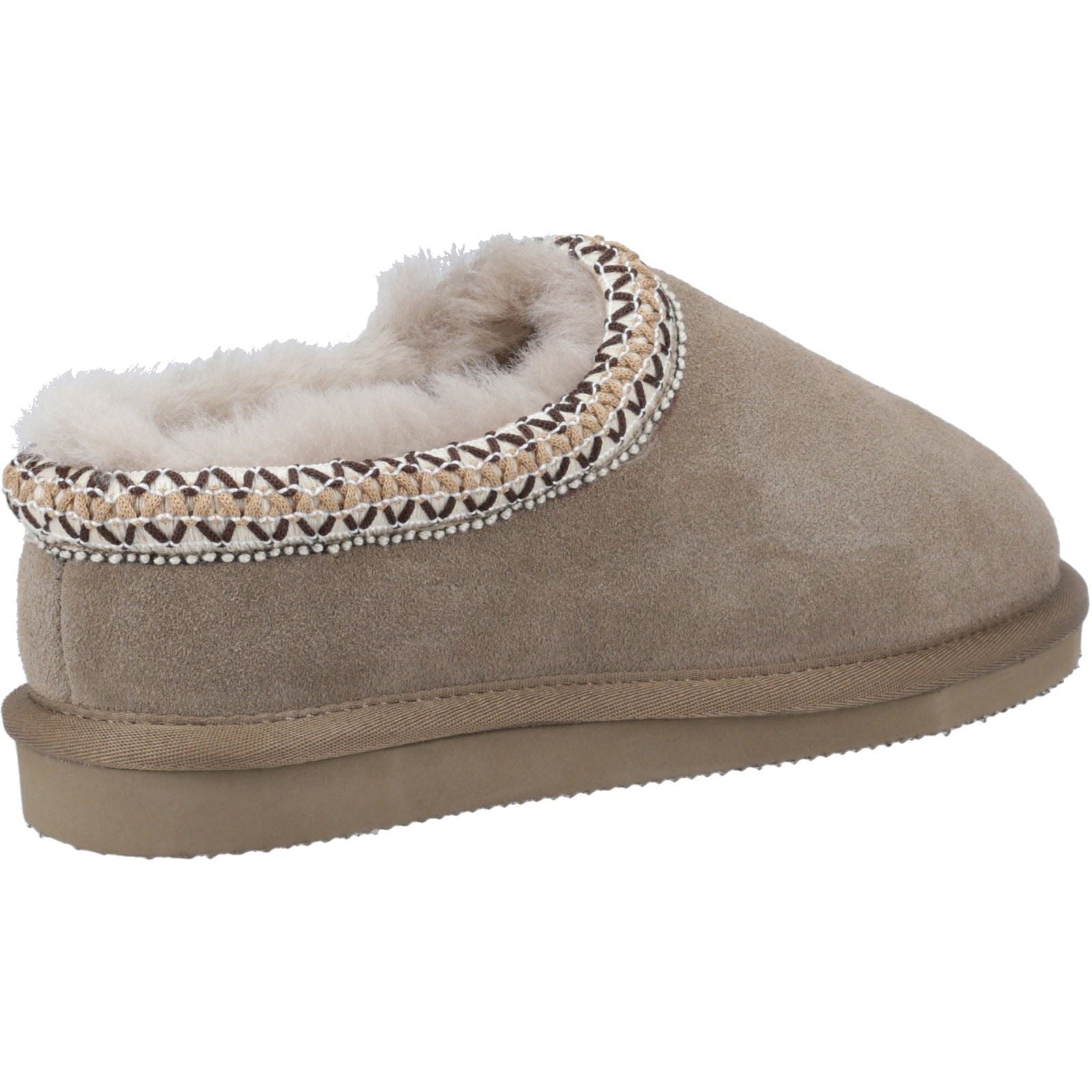 Cotswold Foxmoor Leather Women's Grey Slippers