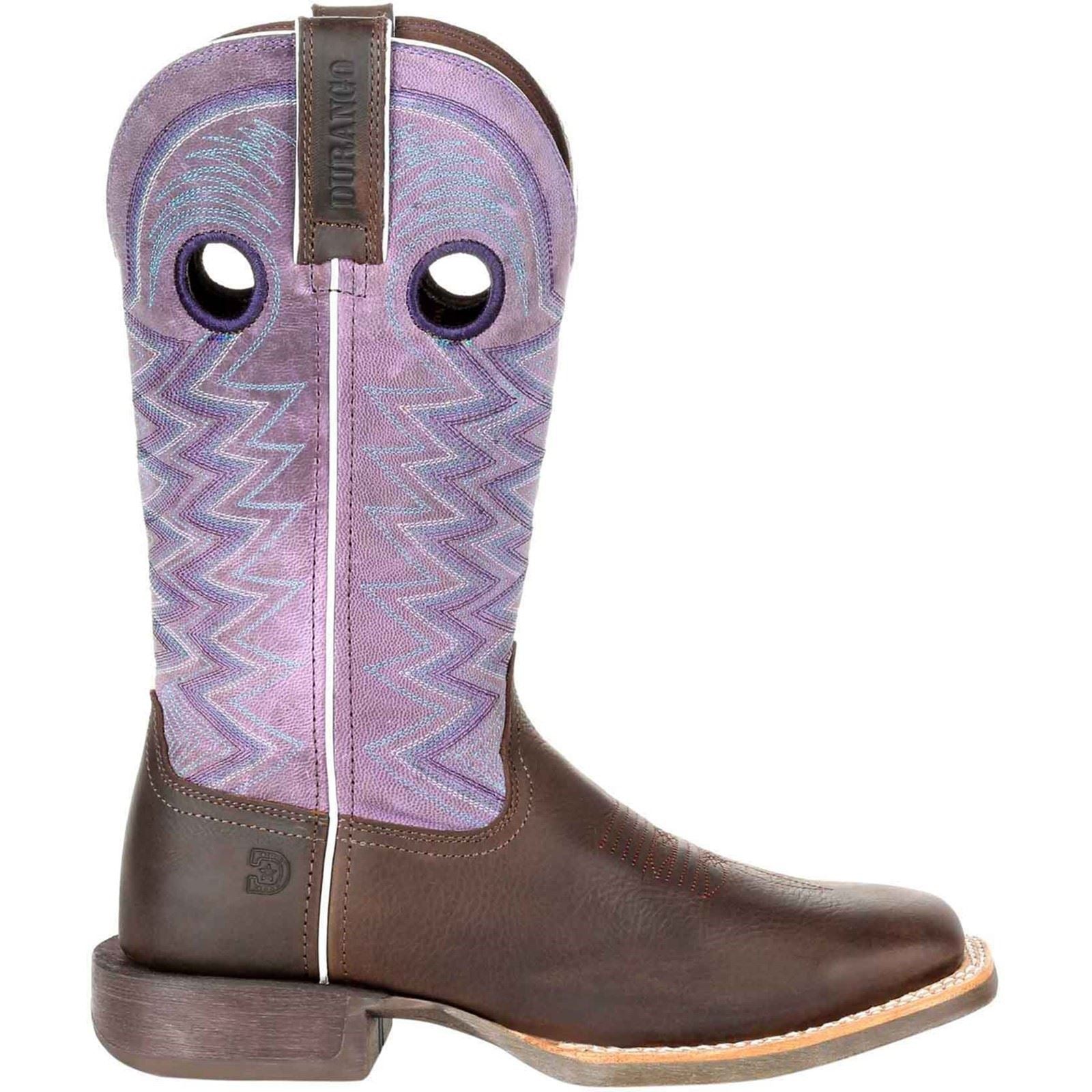 Durango Lady Rebel Pro Leather Women's Dark Earth/Amethyst Boots
