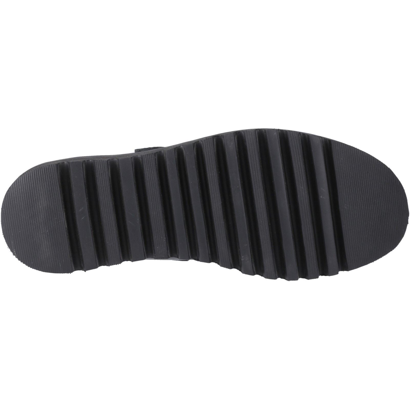 Hush Puppies Florrie T-Bar Leather Youth Girl's Black Shoes