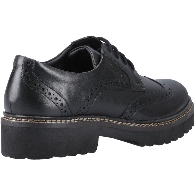 Pod Kortney Leather Women's Black Brogues Shoes