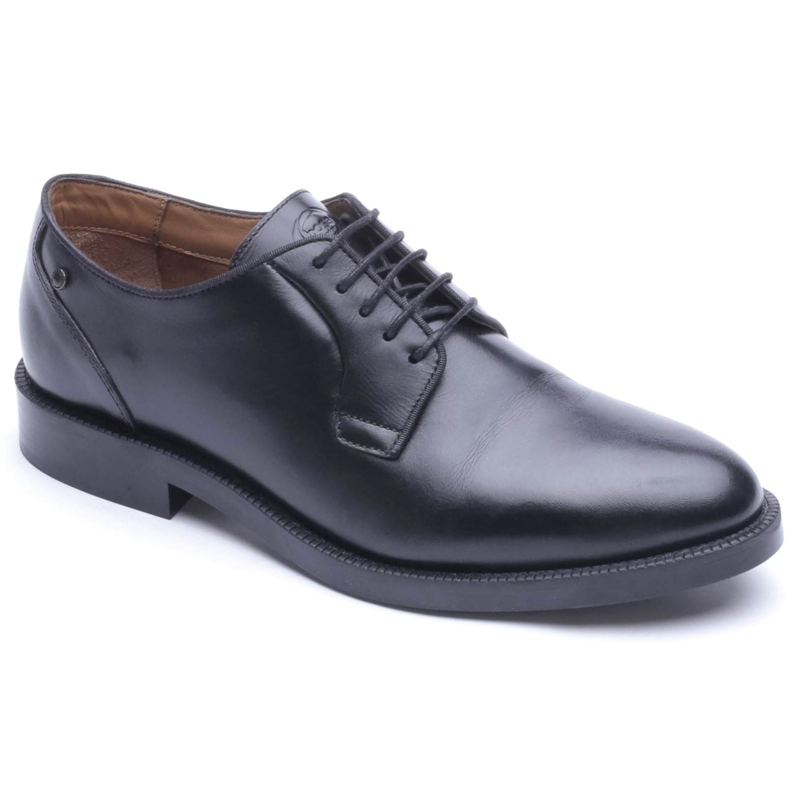 Base London Luca Leather Men's Black Derby Shoes