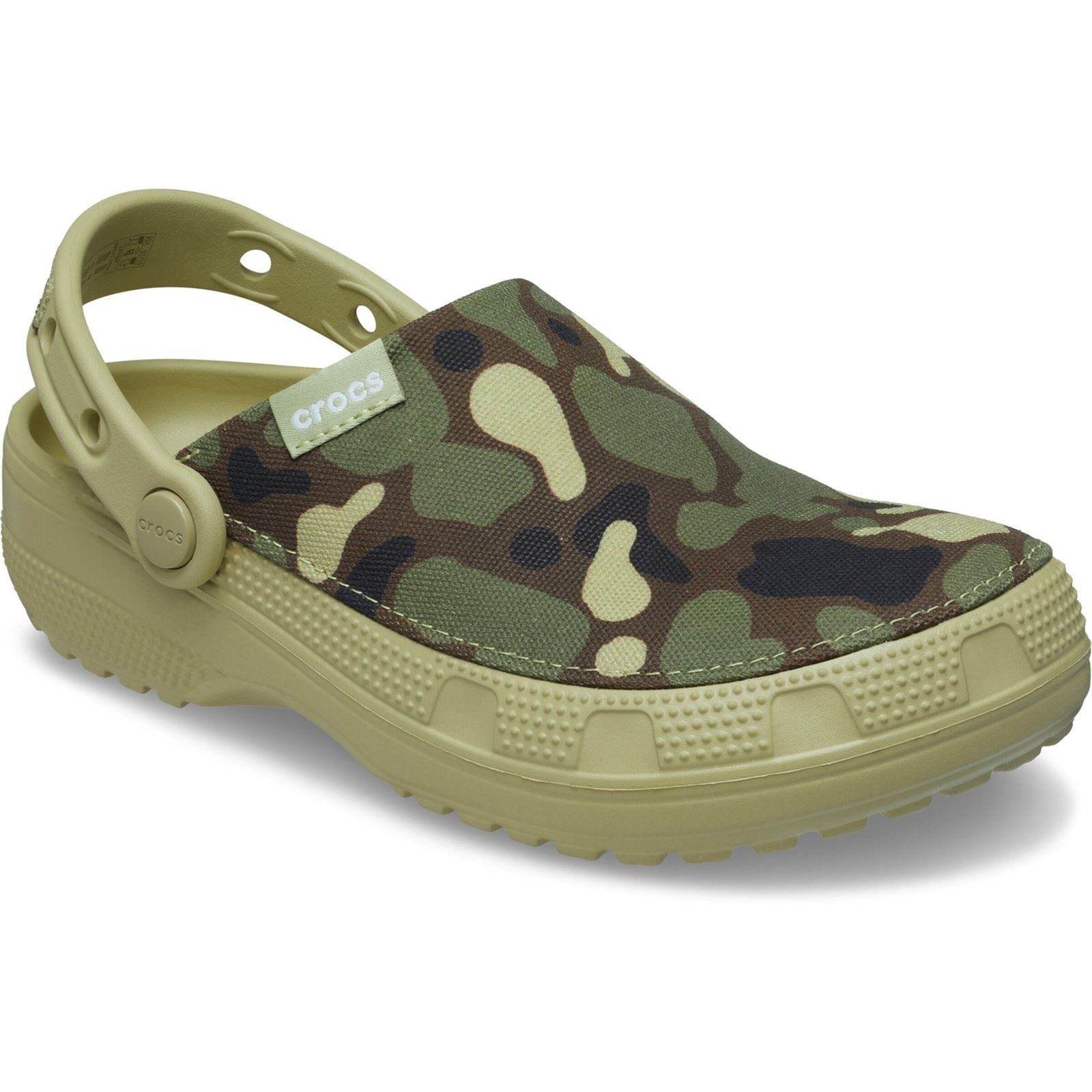Crocs Classic Crafted Camo Textile Blend Men's Tac Green Clogs