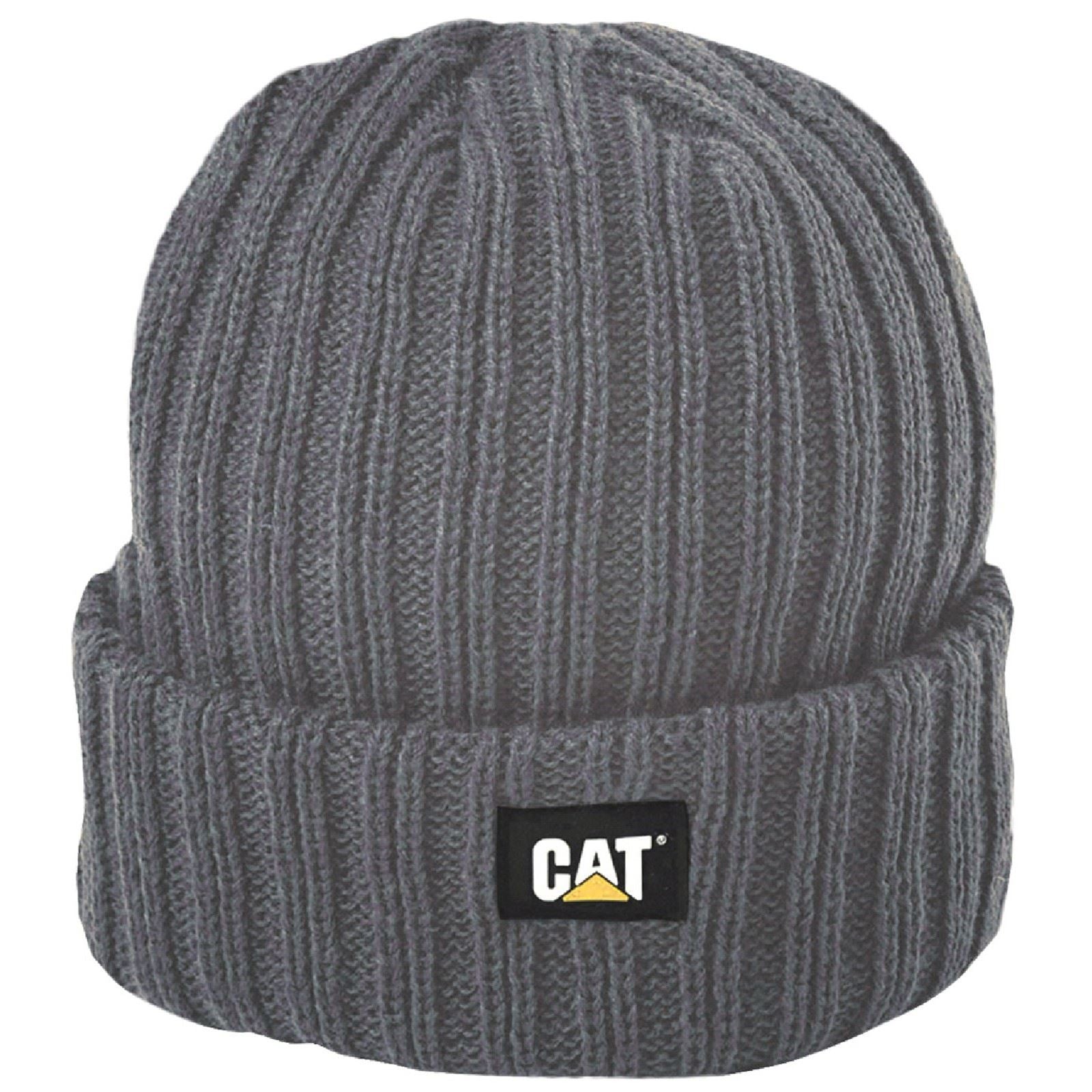 Caterpillar Rib Watch Grey Beanie Hat