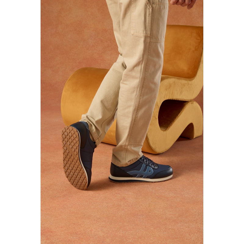 Hush Puppies Seventy8 Leather Men's Blue Trainers