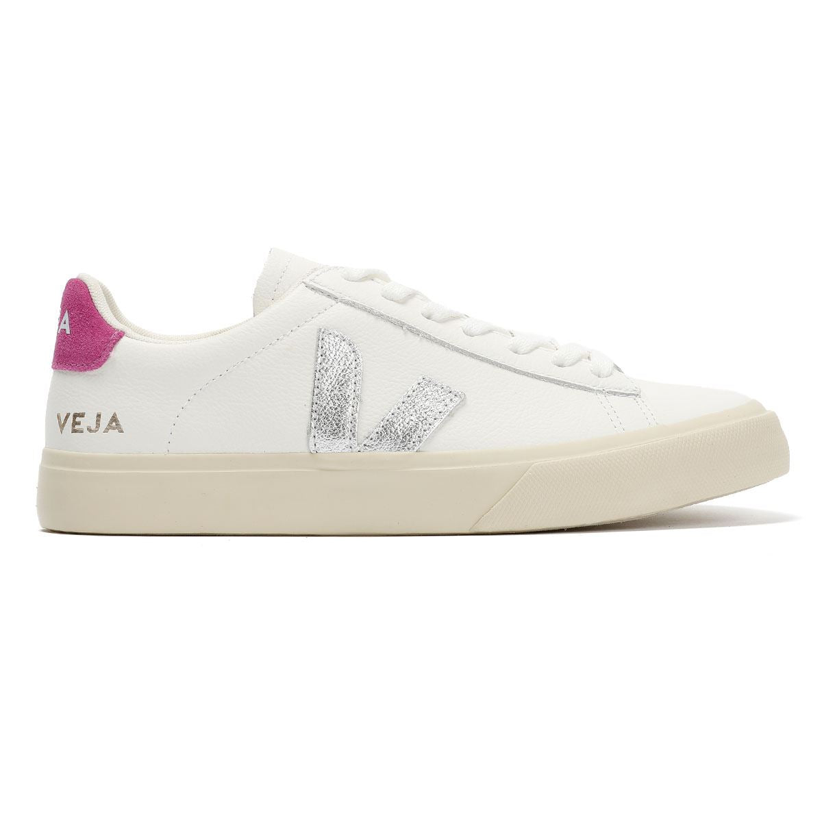 Veja Campo Leather Women's White/Silver/UltraViolet Trainers
