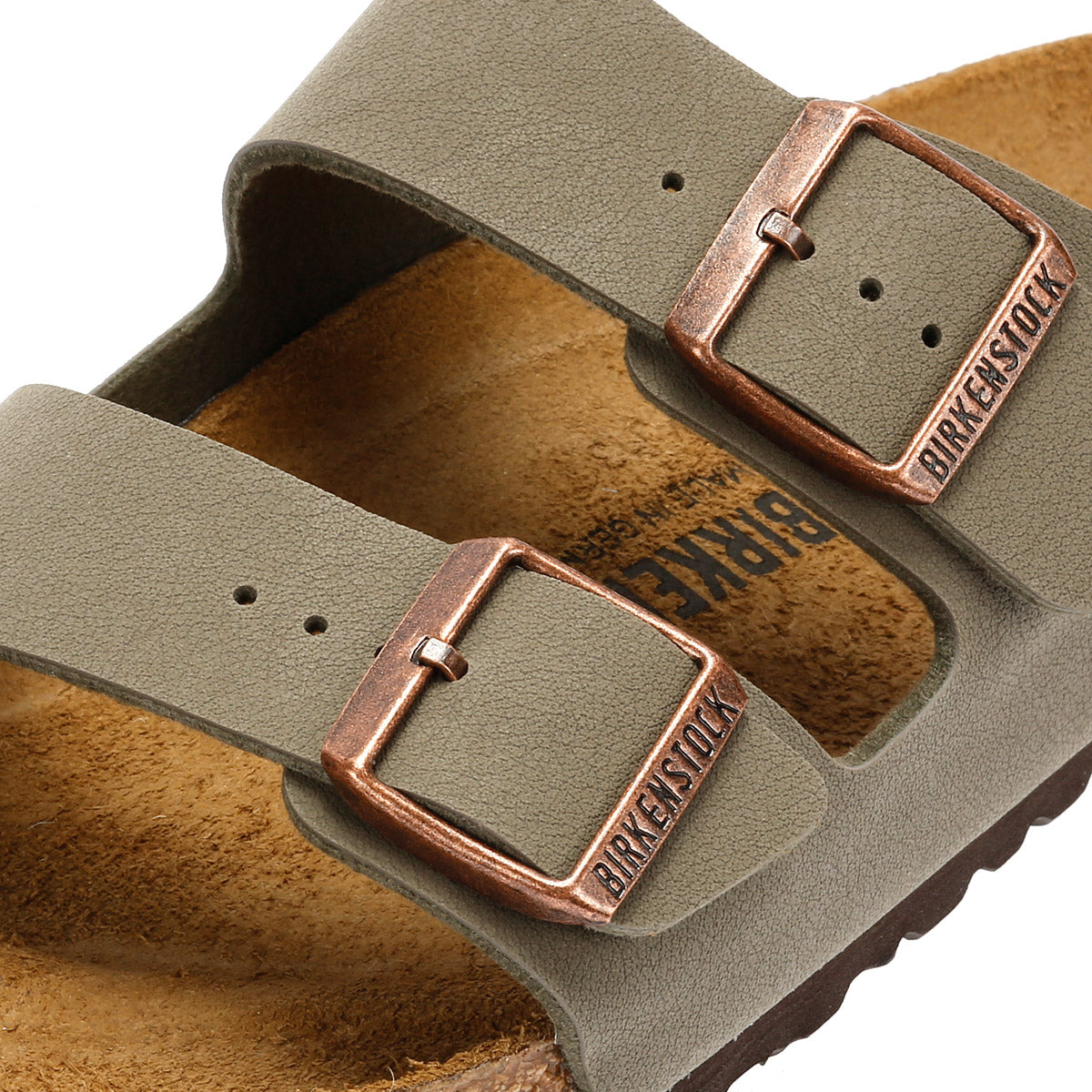 Birkenstock Arizona Birko Flor Nubuck Stone Sandals